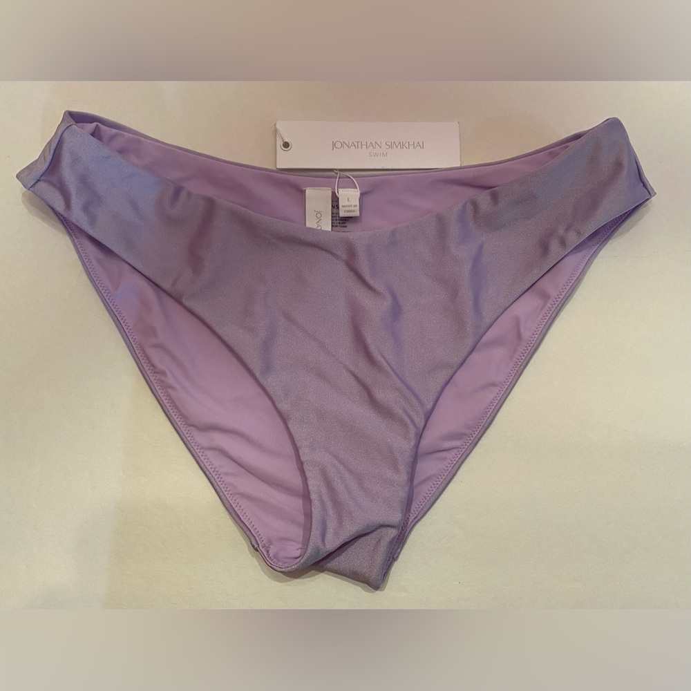 NWT Jonathan Simkhai‎ Purple Bikini Bottom Size Large